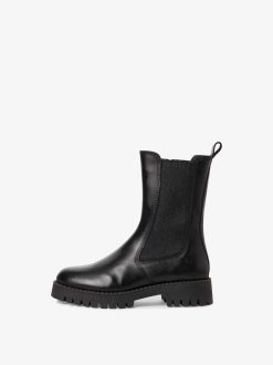 Tamaris Bottine En Cuir - Doublure Chaude Noire | Bottines