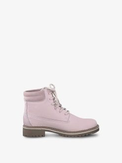 Tamaris Bottine En Cuir - Rose | Bottines