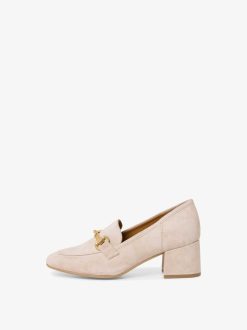 Tamaris Trotteur En Cuir - Beige | Chaussures Basses Et Pantoufles