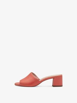 Tamaris Mule En Cuir - Orange | Mules