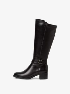 Tamaris Bottes En Cuir - Noir | Bottes