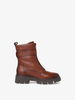 Tamaris Bottine En Cuir - Marron | Bottines