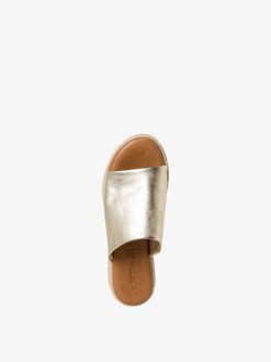 Tamaris Mule En Cuir - Or | Mules