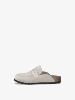 Tamaris Mule En Cuir - Beige | Mules