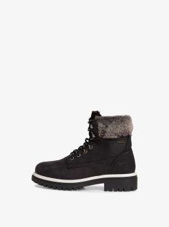 Tamaris Bottine En Cuir - Doublure Chaude Noire | Bottines