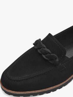 Tamaris Babouche En Cuir - Noir | Chaussures Basses Et Pantoufles