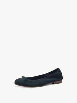 Tamaris Ballerine En Cuir - Bleu | Ballerines