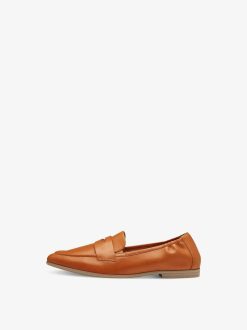 Tamaris Babouche En Cuir - Orange | Chaussures Basses Et Pantoufles