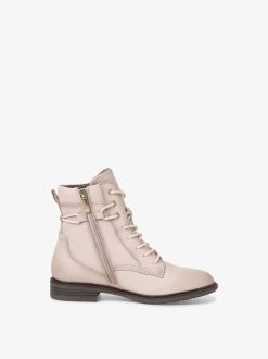 Tamaris Bottine En Cuir - Beige | Bottines