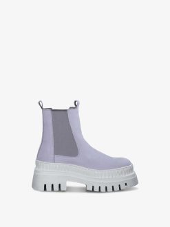 Tamaris Bottine Chelsea En Cuir - Violet | Bottines