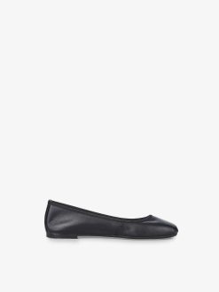 Tamaris Ballerine En Cuir - Noir | Ballerines