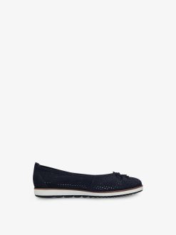 Tamaris Ballerine En Cuir - Bleu | Ballerines