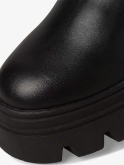 Tamaris Bottine Chelsea En Cuir - Noir | Bottines