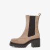 Tamaris Bottine Chelsea En Cuir - Marron | Bottines