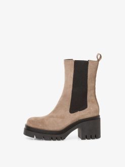 Tamaris Bottine Chelsea En Cuir - Marron | Bottines