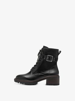 Tamaris Bottine En Cuir - Noir | Bottines