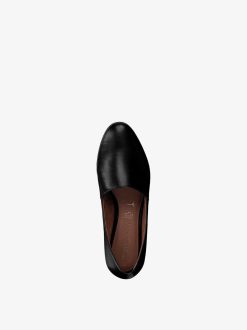 Tamaris Babouche En Cuir - Noir | Chaussures Basses Et Pantoufles