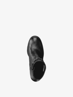 Tamaris Bottine En Cuir - Noir | Bottines