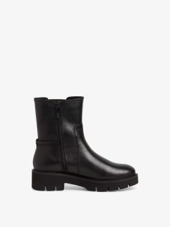 Tamaris Bottine Chelsea En Cuir - Noir | Bottines