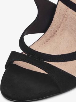 Tamaris Sandale A Talon En Cuir - Noir | Des Sandales