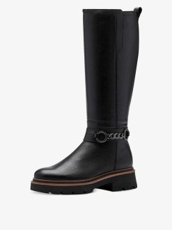 Tamaris Bottes En Cuir - Noir | Bottes