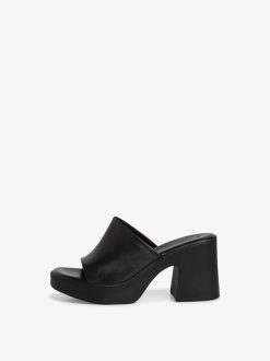 Tamaris Mule En Cuir - Noir | Mules