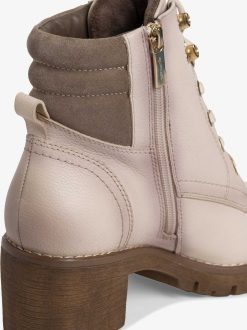 Tamaris Bottine En Cuir - Beige | Bottines