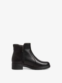 Tamaris Bottine En Cuir - Noir | Bottines