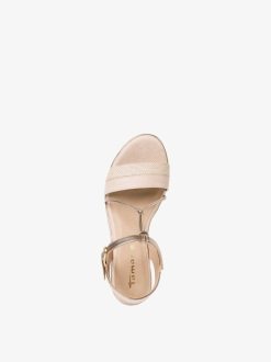 Tamaris Sandale A Talon - Beige | Des Sandales