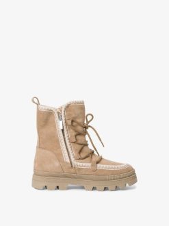 Tamaris Bottine En Cuir - Doublure Chaude Beige | Bottines