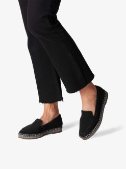 Tamaris Espadrille En Cuir - Noir | Chaussures Basses Et Pantoufles