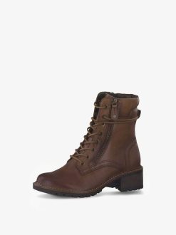 Tamaris Bottine En Cuir - Marron | Bottines