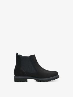 Tamaris Bottine Chelsea En Cuir - Noir | Bottines