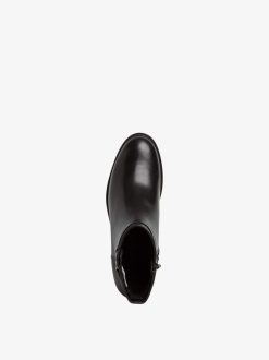 Tamaris Bottine En Cuir - Noir | Bottines