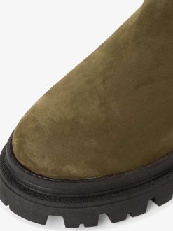 Tamaris Bottine Chelsea En Cuir - Vert | Bottines