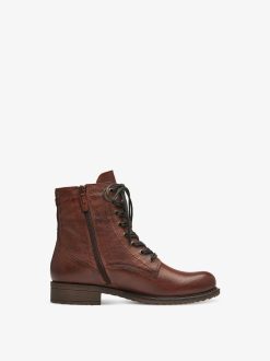 Tamaris Bottine En Cuir - Marron | Bottines