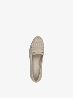 Tamaris Babouche En Cuir - Beige | Chaussures Basses Et Pantoufles