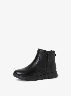 Tamaris Bottine En Cuir - Noir | Bottines