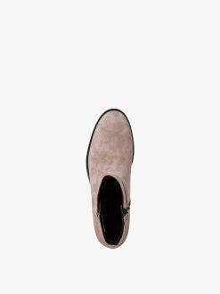 Tamaris Bottine En Cuir - Beige | Bottines