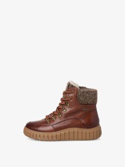 Tamaris Bottine En Cuir - Marron | Bottines