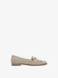 Tamaris Babouche En Cuir - Beige | Chaussures Basses Et Pantoufles