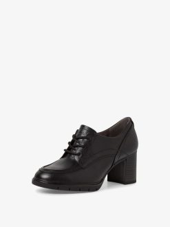 Tamaris Trotteur En Cuir - Noir | Chaussures Basses Et Pantoufles