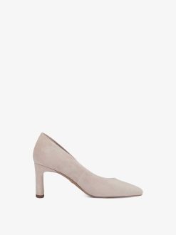 Tamaris Escarpins En Cuir - Beige | Pompes