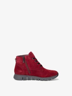 Tamaris Bottine En Cuir - Rouge | Bottines