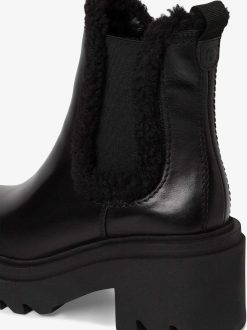 Tamaris Bottine En Cuir - Doublure Chaude Noire | Bottines