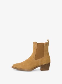 Tamaris Bottine En Cuir - Marron | Bottines