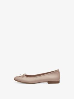 Tamaris Ballerine En Cuir - Rose | Ballerines