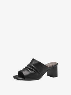 Tamaris Mule En Cuir - Noir | Mules