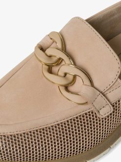 Tamaris Babouche En Cuir - Beige | Baskets