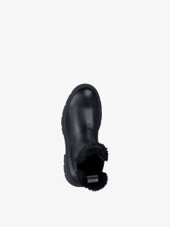 Tamaris Bottine En Cuir - Doublure Chaude Noire | Bottines